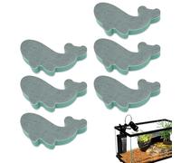 Generico Fish Tank Cleaner - 6PCS 6.9×4×1.3cm Double Sided Non Scratch Aquarium Scrubber, Fish Shape Eva Foam Cleaning Brush Cleaner for Glass Algae Removal Kitchen Bathroom