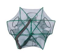 Generico Fish Trap Cage, Foldable Net, 9.84x23.62 Inches Escape-Proof Design, Durable Crab Trap, Basket Fishing Nets for Crawfish Lobster Crayfish in Freshwater River Lake Pond Beach Kayak Camping