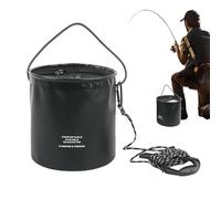 Generico Fishing Bucket - 4l Water Bucket with Drawstring, Live Bait Buckets, Fishing Buckets, Fishings Bait Buckett | Fishingg Gear Holder for BBQ Boat Kayak Beach Camping Outdoor Bass Crab Minnow