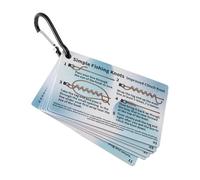 Generico Fishing Guide - ABS 9x5.8cm | Fishing Knots Pocket Guide 6 Pack Waterproof Instruction Cards 12 Types Knot Training Tool for Beginners | for Lake River Seaside Fishings Practice Use