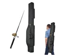 Generico Fishing Rod Bag | Foldable Oxford Pole Storage Holder - with Haandle And Adjustable Shoulder Straap Fishing Reel Bag - for Reel Men Boys Kayak Boat Saltwater Outdoor Trout Bass Catfishs