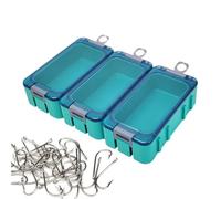 Genérico Fishing Tackle - Bait Storage Case | Tackle Storage, Multifunzione Portable Organizer Supplies with Electronic Components, Jewelry Fish Hooks For Night Outdoor Camping, Azzurro, Vedi la