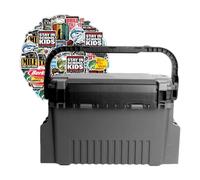Generico Fishing Tackle Box, Portable Sturdy, Large Tackle Tool Organizer | 12.2x8.66x9.06 inches Two Layer for Rods, Glasses, Efficient Gear Organization