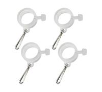 Generico Flag Pole Rings, Transparent Flagpole Hardware for Memorial Day Parades, 4 Pieces Flag Retainer Ring Clamps, Festival Road Patriotic Enthusiasts Veterans Business Owners