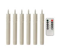 Generico Flameless Candles | 6 Pieces with Remote Timer | LED Battery Candles Flickering Christmas Decor | for Indoor Outdoor Table Centerpieces Fireplace Holiday Wedding Birthday Party Camping