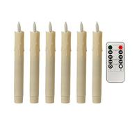 Generico Flameless Candles | 6 Pieces with Remote Timer | LED Battery Candles Flickering Christmas Decor | for Indoor Outdoor Table Centerpieces Fireplace Holiday Wedding Birthday Party Camping