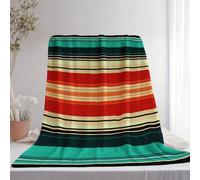 Generico Flanella Calda 220 x 240 cm, Multicolore Coperte Accogliente Per Autunno Inverno - Minimalismo Arte Strisce Per Letto Sedia E Divano Letto Decorazione Casa