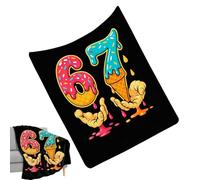 Generico Flannel Blanket - Ice Cream Theme Winter Blanket | Number Printing Comforter For Adults, Teens, Women, Christmas, Birthday, Bedroom, Couch, Sofa Decor, Workplace