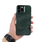 Generico Flannel Magnetic Case for iphone13 pro, Plush Suede Denim Fabric Jean Compatible Solid Color Simple Fiber Cloth All-Inclusive Anti-Drop Mobile Phone Cover Charging Magnetic Case
