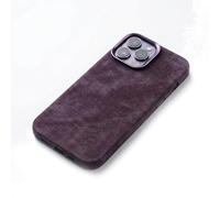 Generico Flannel Magnetic Case for iphone15 plus, Plush Suede Denim Fabric Jean Compatible Solid Color Simple Fiber Cloth All-Inclusive Anti-Drop Mobile Phone Cover Charging Magnetic Case