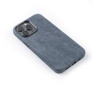 Generico Flannel Magnetic Case for iphone15 promax, Plush Suede Denim Fabric Jean Compatible Solid Color Simple Fiber Cloth All-Inclusive Anti-Drop Mobile Phone Cover Charging Magnetic Case