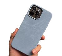 Generico Flannel Magnetic Case for iphone16, Plush Suede Denim Fabric Jean Compatible Solid Color Simple Fiber Cloth All-Inclusive Anti-Drop Mobile Phone Cover Charging Magnetic Case