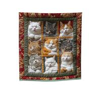 Generico Flannel Throw Blanket - Cute Cat Print Pattern, Warm Plush | Soft Decorative Couch Cover, Lightweight Bed Spread, Comfortable Fleece Wrap For Sofa Living Room Kitchen Bedroom Chair