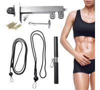 Generico Flaschenzugsystem für Squat Rack | Edelstahl-Kabelgewichtsrollensystem für Wand | Reihenkabelsystem mit 220 Pfund Traglast, Fitnessgerät mit 360-Grad-Drehgelenk