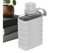 Generico Flat Water Bottles - Foldable Slim Drinking Flask | Lightweight Silicone Container Space Saving Hydration Pouch Leak Guard for Camping Running Office Use Gear Portable Outdoor