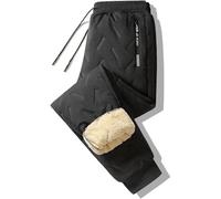 Generico Fleece Thermal Pants Unisex - Soft Fleece Lined Warm Pants for Men Women, Winter Warm Large Size Pant (Black with Cuff,17XL)