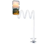 Genérico Flessibile Phone Mount - Long Arm Clamp Stand, Adjustable Device Holder | Stable Viewing Bracket Desk Wall Headboard Recliner Chair Bike Dorm Streaming Reading Accessibility Rest Position