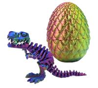 Generico Flexible Dinosaur Egg Toys - 3D Printed Fidget Animal Collectibles | Interactive and Bendable Dinosaur Eggs for Kids, Sensory Play, Stress Relief and Educational Collectibles