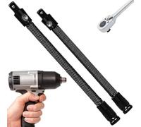 Generico Flexible Ratchet Extension,2 Pieces Long Reach Hand Tools - 360 Degree Flexible Electric Wrench Connecting Rod - for Home Garage Workshop Automotive Repair