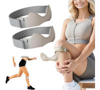 Generico Flexwrap Knee Strap, Flex Wrap Silicone Patellar Tendon Support Strap, Flex Wrap Essentials, Adjustable Flexwrap Knee Brace, for Knee Pain Knee Brace Running Basketball Hiking (Gray*2)