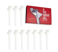Generico Flight Path Golf Tees, 3-1/4 inch Par Tee Set, 10-Piece Ball Holder Pack, Stability Boosting Low Friction Design, for Hybrids, Irons, Distance, Sports, Practice, Driving Range, Outdoor