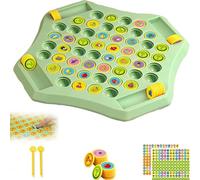 Generico Flip Match Board Game, Flip Match Board Game for Kids, Fruit & Animal Matching, Memoria educativa Fai da te, divertimento interattivo per la famiglia e la scuola materna (fruit)