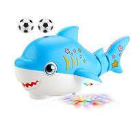 Generico Floating Blow Pipe Balls,Shark Balance Blowing Game Toys - Sound Activated -Changing Lights Air-Powered Fine Motor Skills Toy Outdoor Backyard Pool Party Supplies Girls Boys Adults