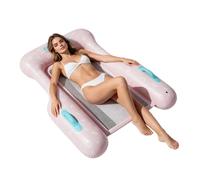 Generico Floating Pool Chair | 110x105cm Mesh Base Foldable Sofa Lounger | Anti-Tip Inflatable Pool Bed | for Swimming Tanning Water Game Summer Featuring A Mesh Base