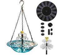 Generico Floating Solar Fountain - Water Pump Aerator, Outdoor Solar Sprinkler with Multiple Patterns, Decorative Garden Bird Bath Accessory, Ideal for Yard Patio Porch Deck Pathway