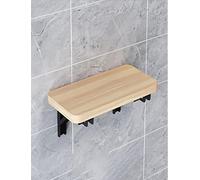 Generico Floating Wall Mounted Drop Leaf Table, Space Saving Foldable Desk for Small Kitchen, Rust Proof Heavy Duty Wood for Home Office, Bedroom(Wood,80x40 centimeter)