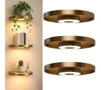 Generico Floating Wall Shelf with Built-in Ambient LED Light,Invisible Bracket Hanging Display Rack with LED Lights,Wall Mounted Shelves,for Home Decor,Bedroom,Living Room,Office,Kitchen