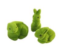 Generico Flocked Bunny Figurine Moss Style Animal Decoration | Easter Rabbit Decor for Garden Yard Planter Pot Lawn Bookshelf Dorm Apartment | Charming Spring Home Decorative Display Carving