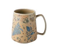 Generico Floral Coffee Mug, Hand-Painted Ceramic Tea Cup, 8.5cm/3.35 Inches Large 710ml Hot Drinkware for Coffees Beer Milk Juice for Students Teachers Lovers Home Kitchen Living Room Study