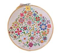 Generico Floral Embroidery Kit - Handmade Flower Pattern Arts Crafts, Beginner Sewing and Quilting Set, Complete Supplies for Home Decoration, Christmas Festival, Adult Crafting Kit