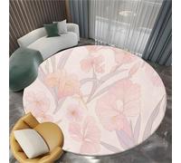 Generico Floral Iris Romanticismo francese Modello La Zona Tappeto Camera Bagno Cucina Zerbino Macchina Lavabile Antiscivolo Tappeti, Rosa chiaro 160cm