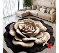 Generico Floral Plush Diatomaceous Earth Floor Mat,3D Visual Flower Shaped Diatom Mud Floor Rugs,3D Flowers Design Flooring Mats Suitable for Bedroom,Kitchen,Bathroom