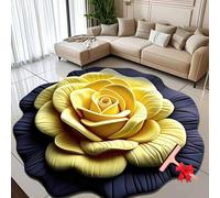 Generico Floral Plush Diatomaceous Earth Floor Mat,3D Visual Flower Shaped Diatom Mud Floor Rugs,3D Flowers Design Flooring Mats Suitable for Bedroom,Kitchen,Bathroom
