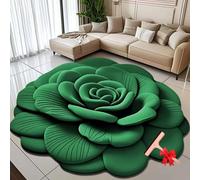 Generico Floral Plush Diatomaceous Earth Floor Mat,3D Visual Flower Shaped Diatom Mud Floor Rugs,3D Flowers Design Flooring Mats Suitable for Bedroom,Kitchen,Bathroom