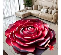 Generico Floral Plush Diatomaceous Earth Floor Mat,3D Visual Flower Shaped Diatom Mud Floor Rugs,3D Flowers Design Flooring Mats Suitable for Bedroom,Kitchen,Bathroom