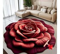 Generico Floral Plush Diatomaceous Earth Floor Mat,3D Visual Flower Shaped Diatom Mud Floor Rugs,3D Flowers Design Flooring Mats Suitable for Bedroom,Kitchen,Bathroom
