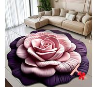 Generico Floral Plush Diatomaceous Earth Floor Mat,3D Visual Flower Shaped Diatom Mud Floor Rugs,3D Flowers Design Flooring Mats Suitable for Bedroom,Kitchen,Bathroom