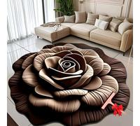 Generico Floral Plush Diatomaceous Earth Floor Mat,3D Visual Flower Shaped Diatom Mud Floor Rugs,3D Flowers Design Flooring Mats Suitable for Bedroom,Kitchen,Bathroom