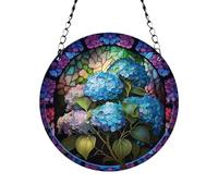 Generico Floral Sun Catcher, Window Prism Decor, Bright Acrylic Wall Ornament, Flower Pattern Light Reflector Accent for Home Garden Yard Lawn Patio Porch Courtyard Arch Wall Outdoor Car Display Use