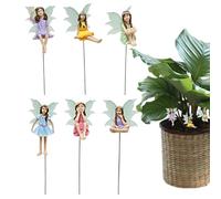Generico Flower Fairies Statue Set, Small Resin Fairy Sculptures Garden, Outdoor Miniature Landscape Figurines for Lawns, Balconies, Terraces, Tale Craft, Birthdays and Events, 5.71x1.77 Inches