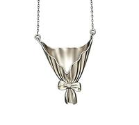 Generico Flower Holder Necklace - Electroplated Silver, DIY Floral Vase Necklace Adjustable O-Chain Elegant Design | Creative Personalized Fashion Neck For Girls, Ladies, Wedding, Birthday