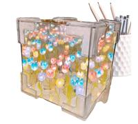 Generico Flower Table Lamp - Cube Flower Night Light, Mirror Light Bedside Lamp, Flowers Lamps Desk Decor, Ambient Lighting Diy Crafts, Decorative Lights For Home | Decorative Mirror Lights