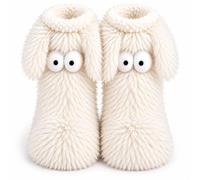 Generico Fluffy Monster Slipper Socks, Anti-Slip Adult Floor Socks | Plush big-eye slipper socks combine cozy indoor warmth with grip-dot soles for comfortable lounging around the house