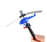 Generico Flying Helicopter Toy - Helicopter Airplane Motor Development Playing Gadgets,Handle Pull Flying Toys | For Kids Boys Girls Party Favors Classroom Prizes Patio Park Indoor Living Room School