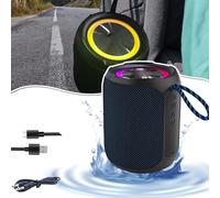 Generico Flying Speaker, Bluetooth Speaker con IPX7 Impermeabile, RGB Luci, 50W Potenza, 24 Ore di Riproduzione, Nero