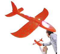 Genérico Foam Airplane - Foam, 18.9in Airplane Toy Stunt & | Lightweight Glider with 3-Speed Flash Lights, Educational Foams Plane For Coordination, Observation, Outdoor Play, Indoor Fun